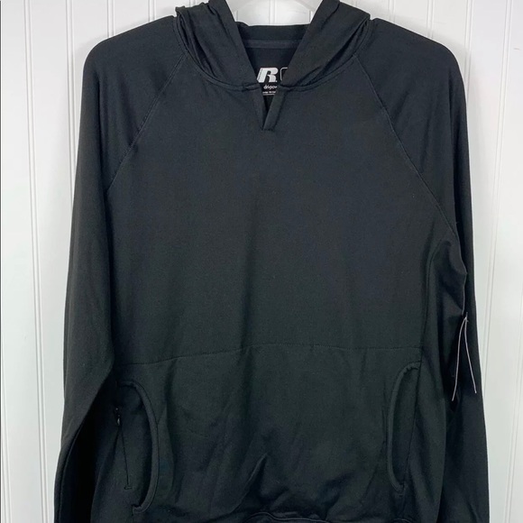 Russell Athletic Mens Henley Hoodie Dri Power 360 - Picture 1 of 6